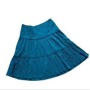 BCBGmaxazria tiered turquoise circle skirt